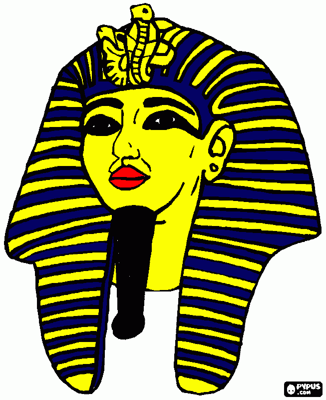 Omalovánka tutanchamon posmrtna maska