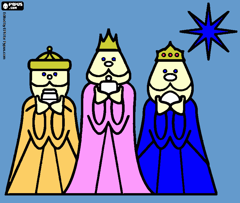 Omalovánka tři kralove
