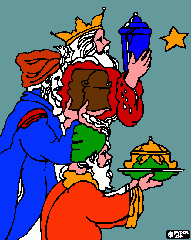 Omalovánka tři králové -omalovánka