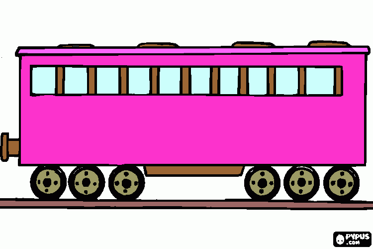 Omalovánka vagon - růžový