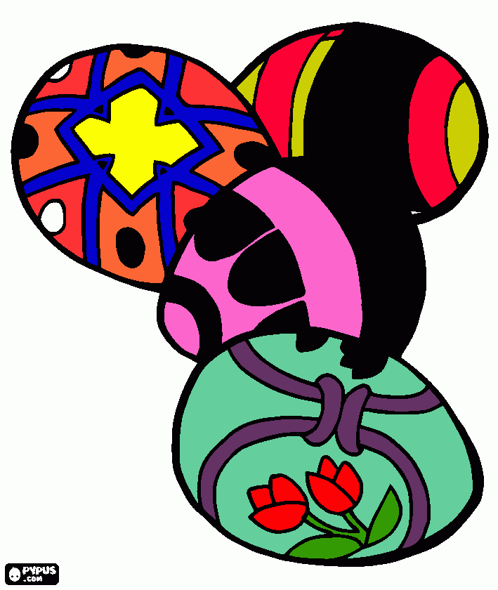 Omalovánka Vajíčka-velikonoce