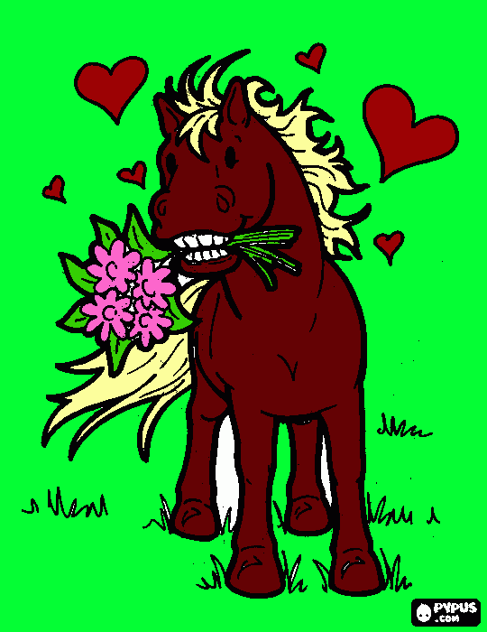 Omalovánka valentýn