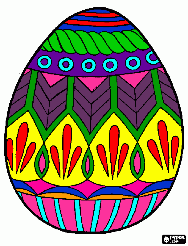 Omalovánka vejce na velikonoce