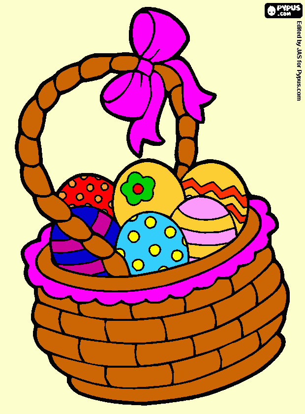Omalovánka Velikonoční koš