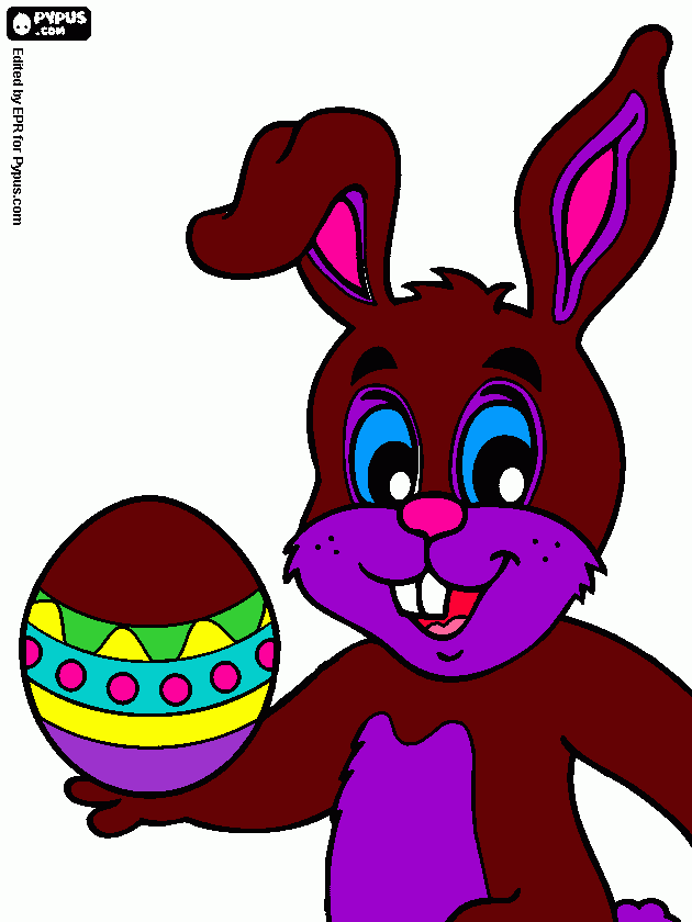 Omalovánka velikonoční zajíček