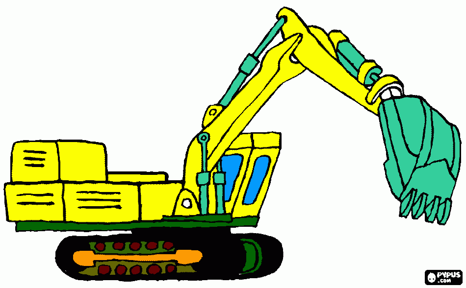 Omalovánka Velký Bagr