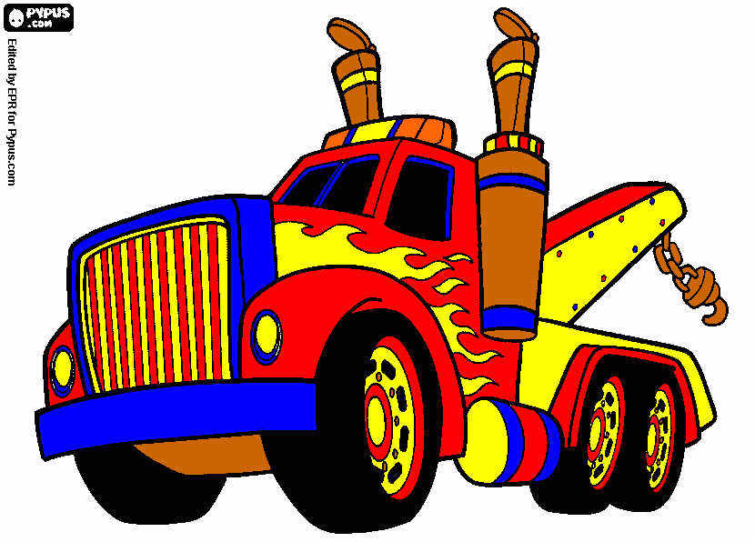 Omalovánka Velký odtahový vůz