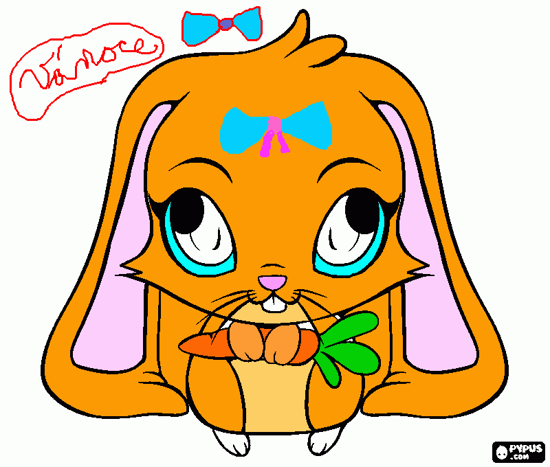 Omalovánka verča posílá králíčka