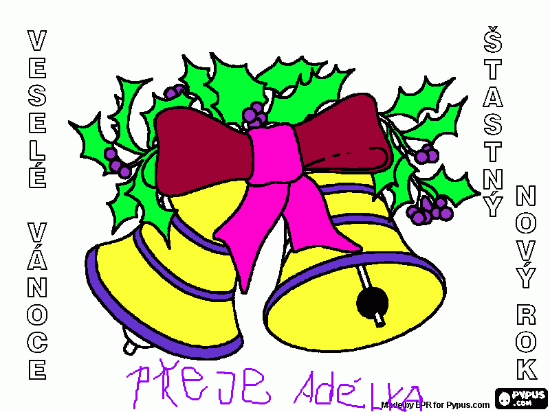 Omalovánka vesele Vanoce