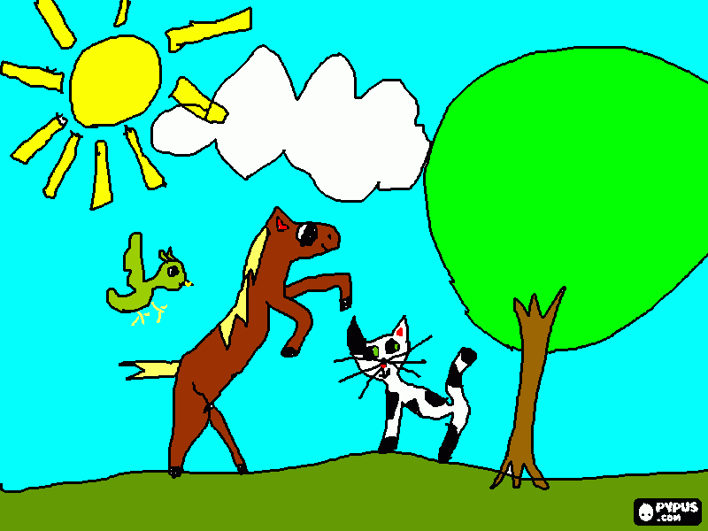 Omalovánka vesely konik