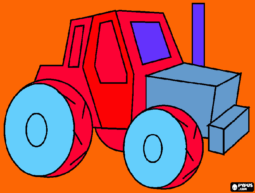 Omalovánka veselý trakturek