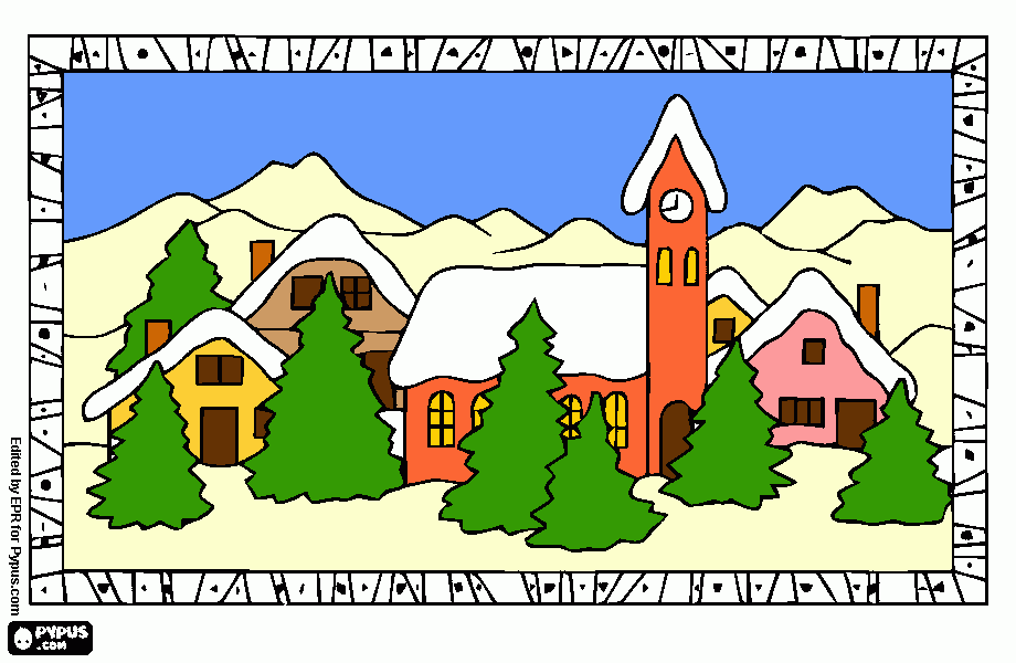 Omalovánka vesnička