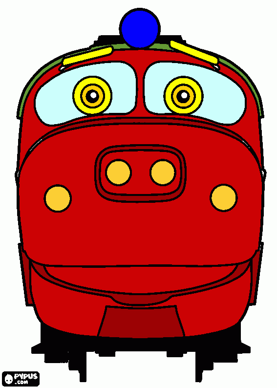 Omalovánka vlacek na dobrou noc