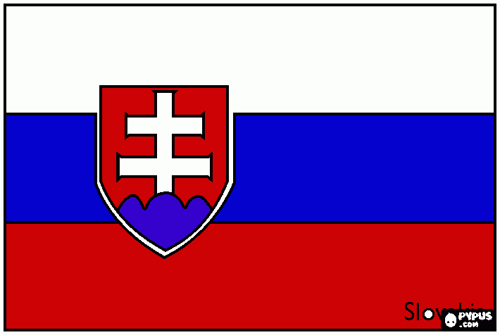 Omalovánka vlajka SR
