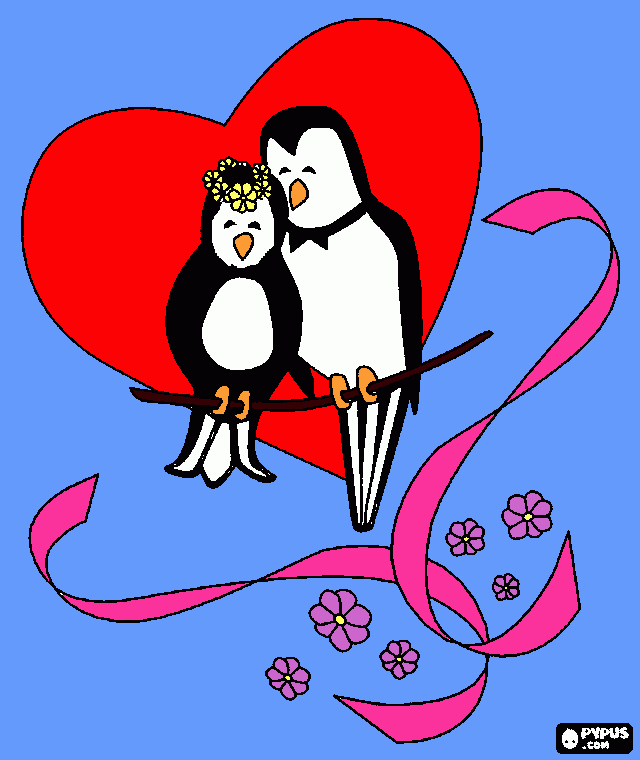 Omalovánka Vlaštovky-symbol lásky