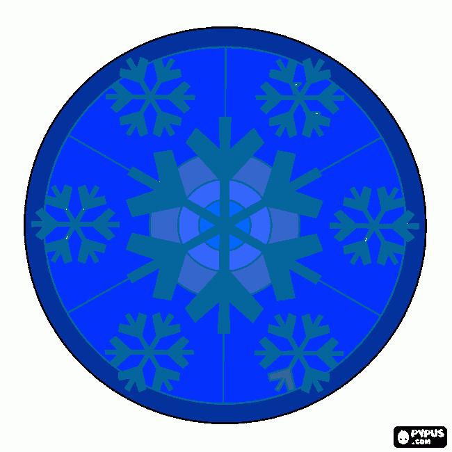 Omalovánka Vločka  vánoční