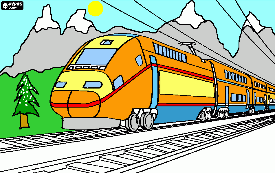 Omalovánka Vláčik v TATRÁCH