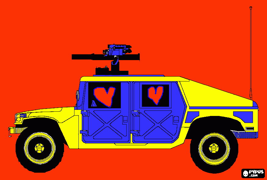 Omalovánka vojenské auto