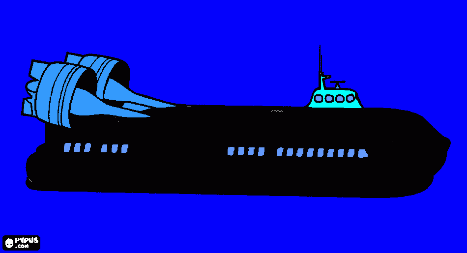 Omalovánka Vojenské vznášedlo