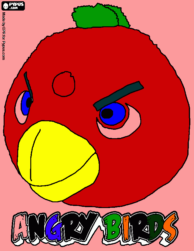 Omalovánka vták Red