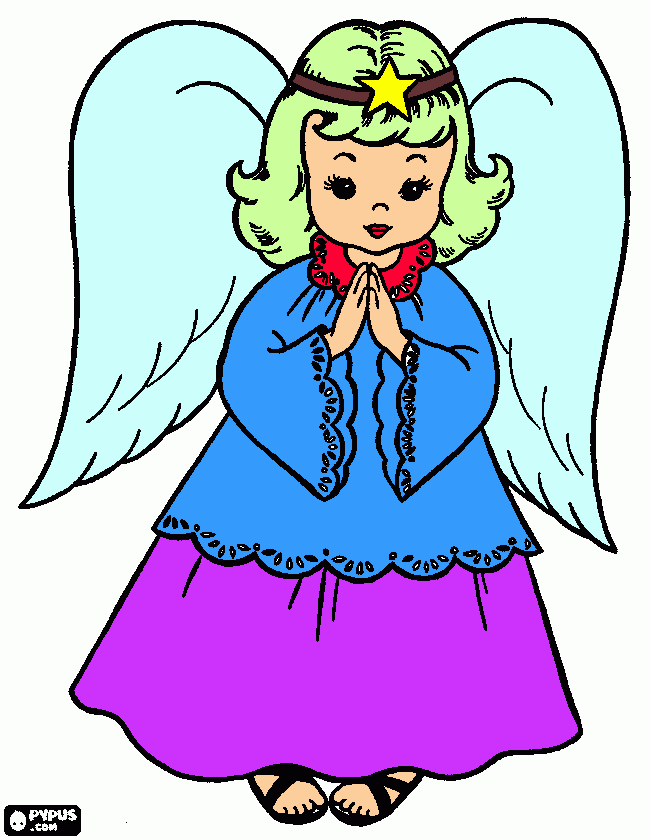 Omalovánka vánoční andílek