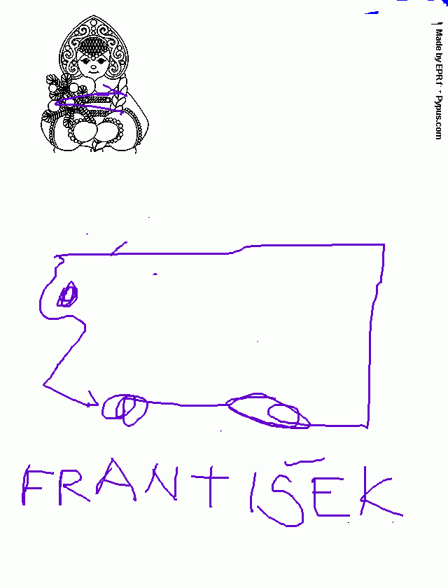 Omalovánka Vánoční koleda pro tátu Milana