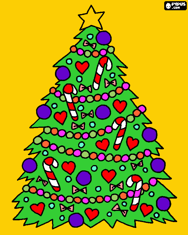 Omalovánka vánoční stromeček