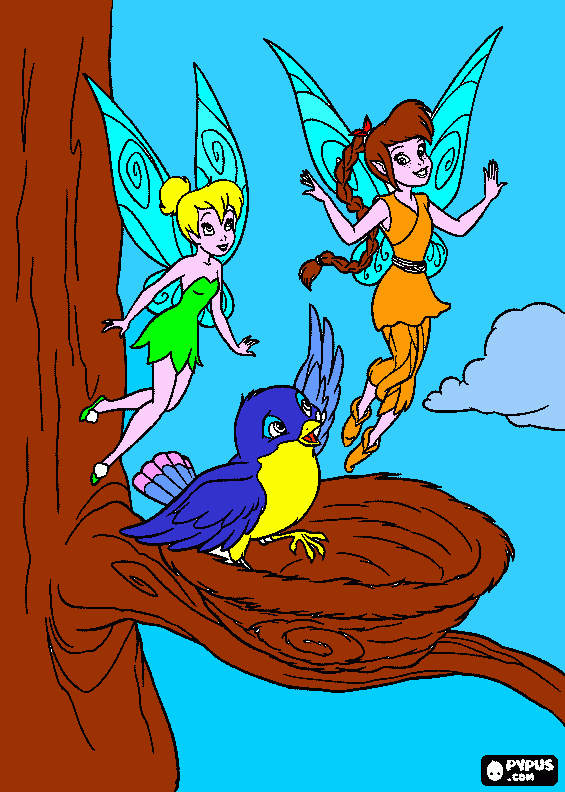 Omalovánka Víla Zvonilka a Fauna