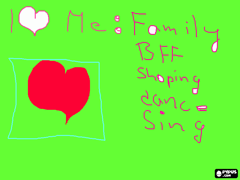 Omalovánka Wow i love.....