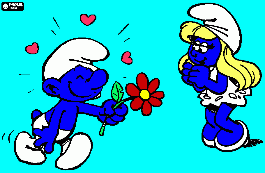 Omalovánka zalubeny smolkovia