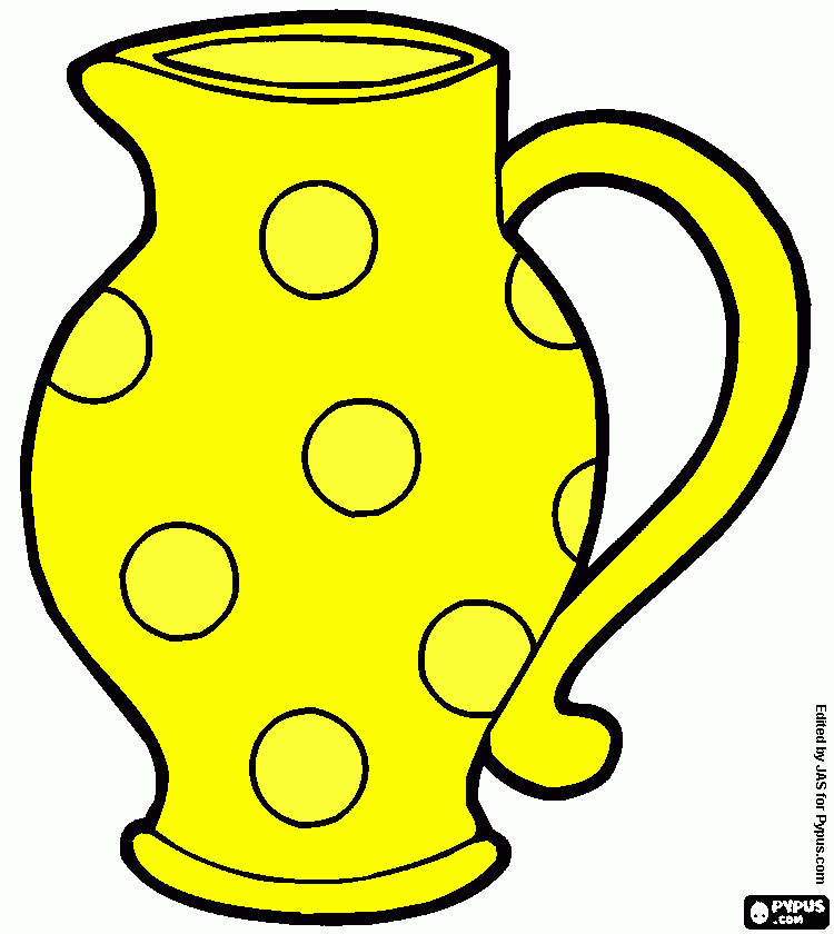 Omalovánka zlty dzban