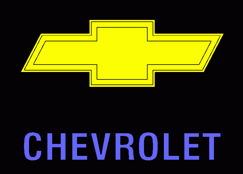 Omalovánka znak Chevroletu na autě