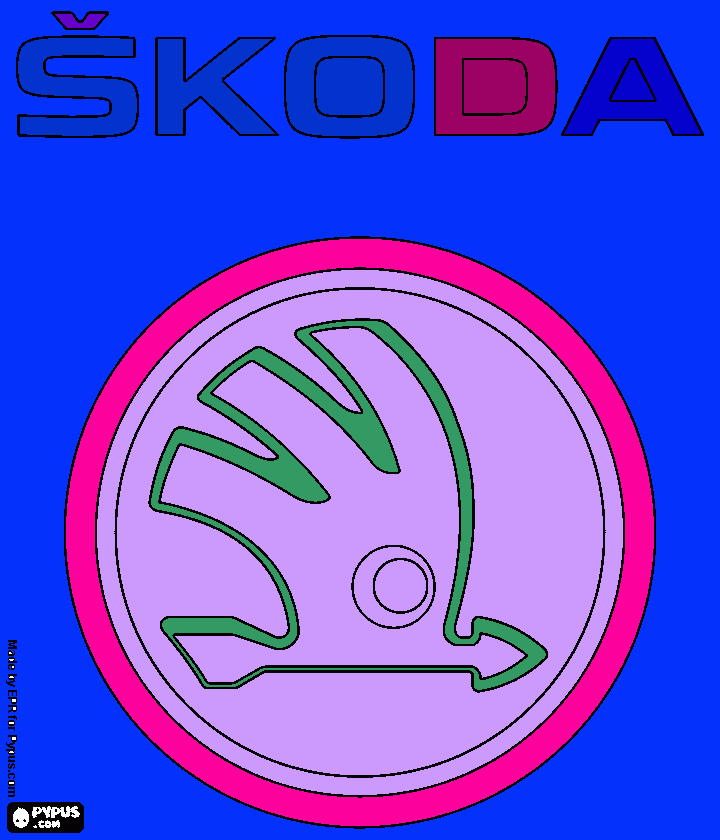 Omalovánka Znak škody