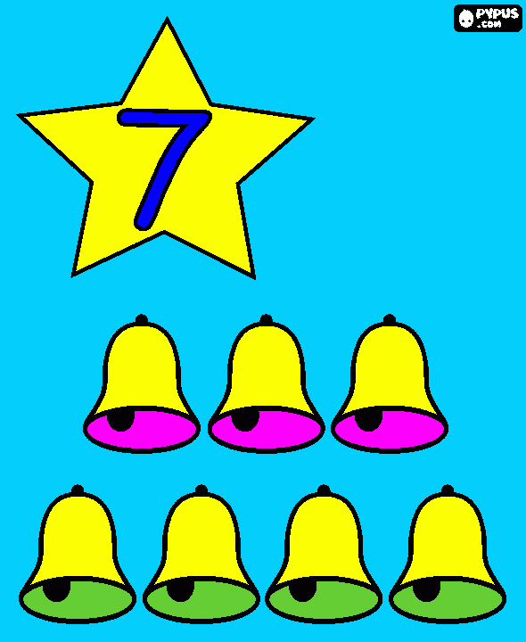 Omalovánka zvonečky a hvězdička