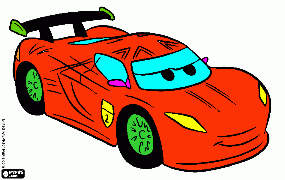 Omalovánka závodní auto