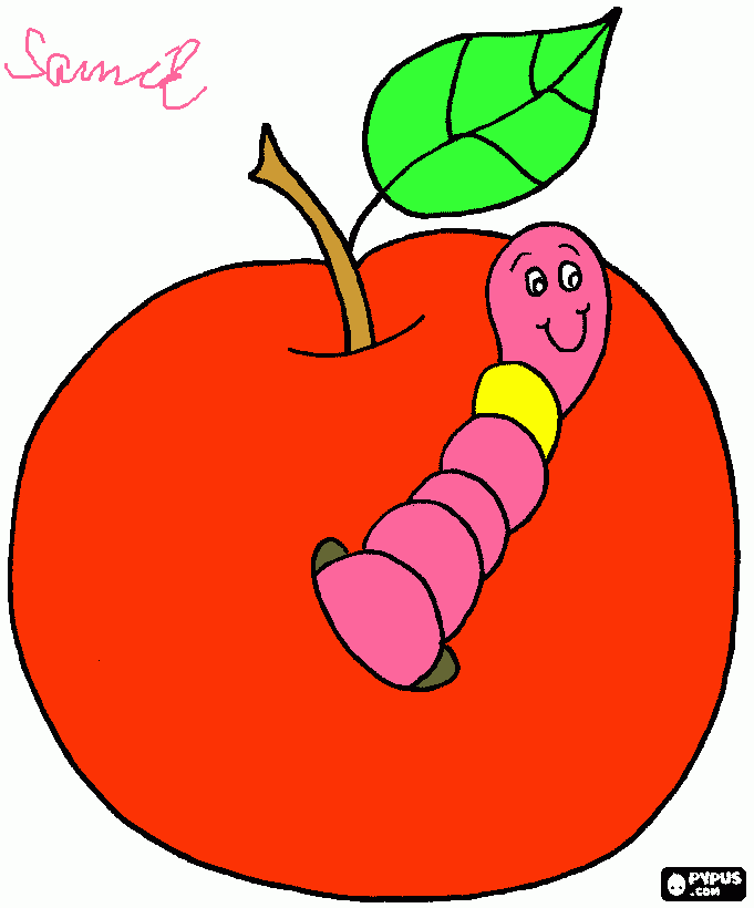 Omalovánka červík