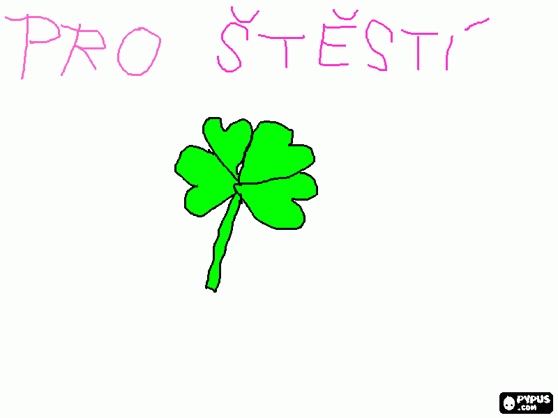 Omalovánka čtyřlístek