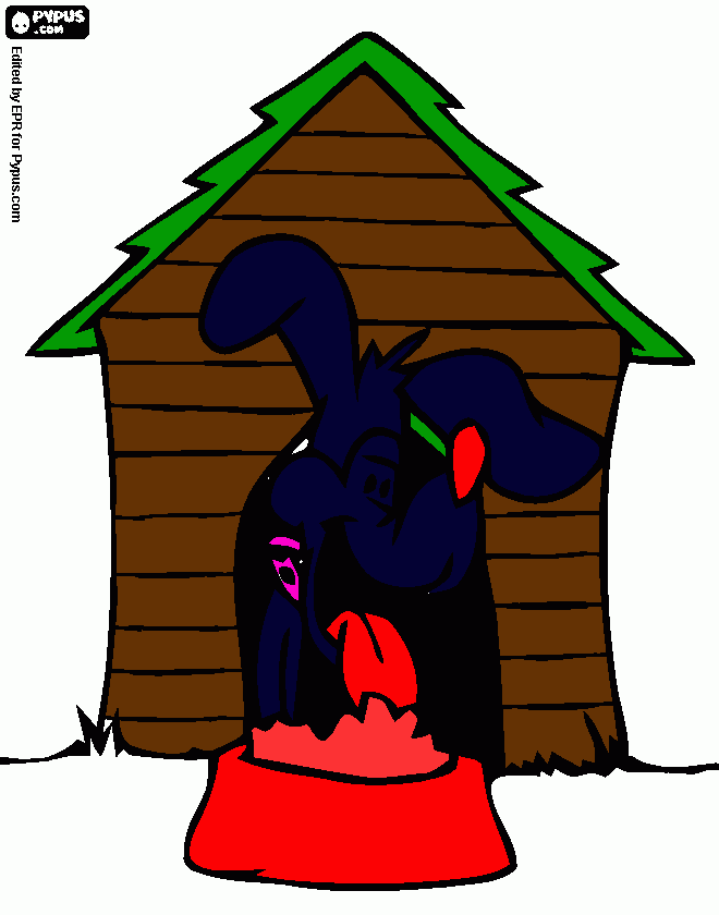 Omalovánka Štastný Pes V Boudě