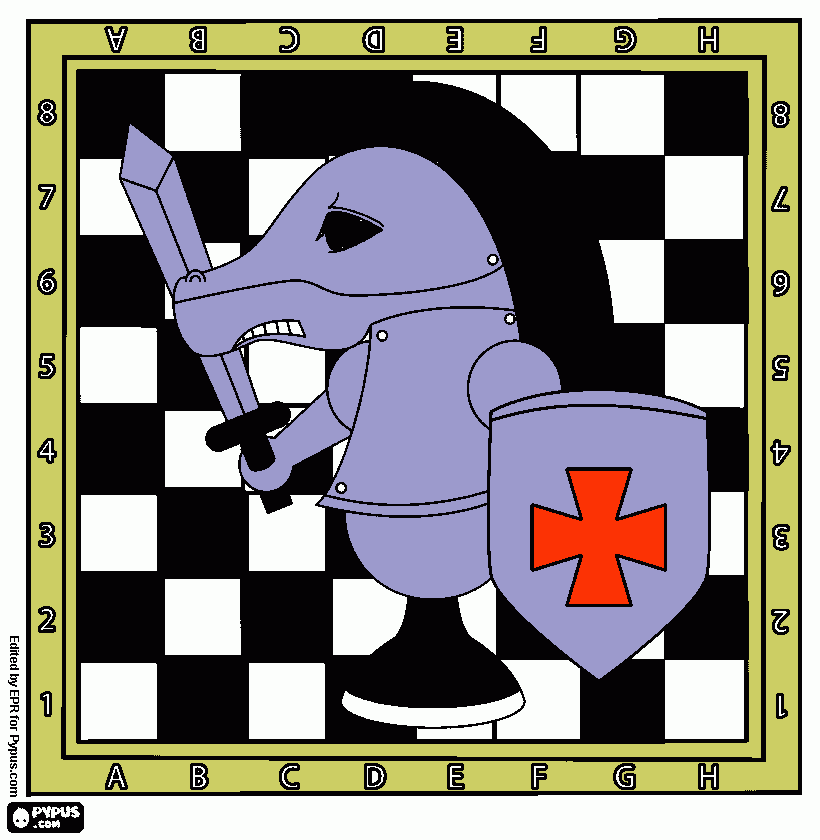 Omalovánka šach  mat