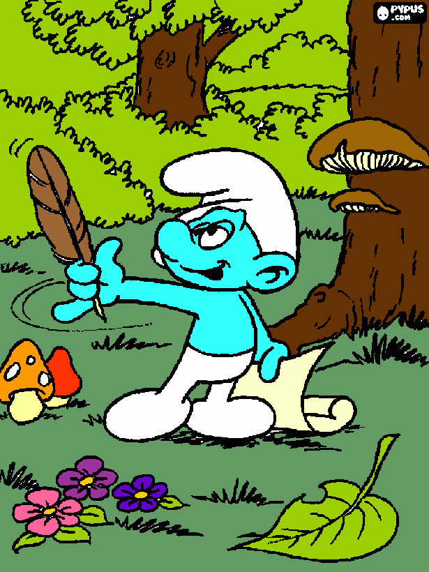 Omalovánka šmoula Poeta