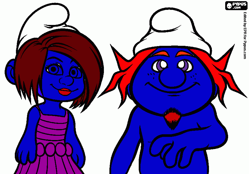 Omalovánka šmouli-omalovánky