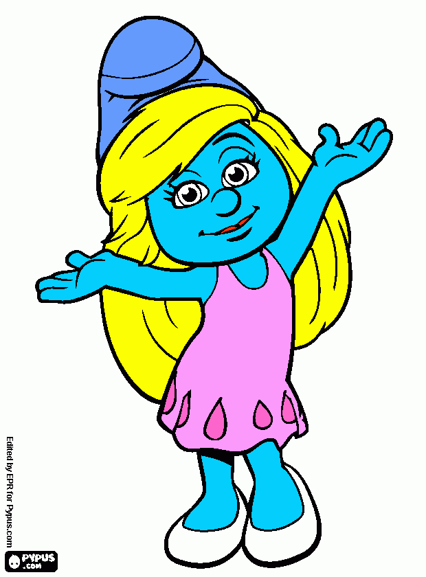 Omalovánka šmoulinka z tajemné vesnišky