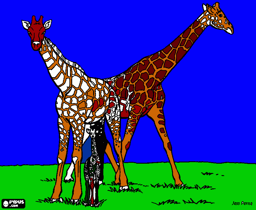 Omalovánka Žirafky pro dědu