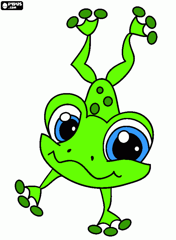 Omalovánka žabička stahnout