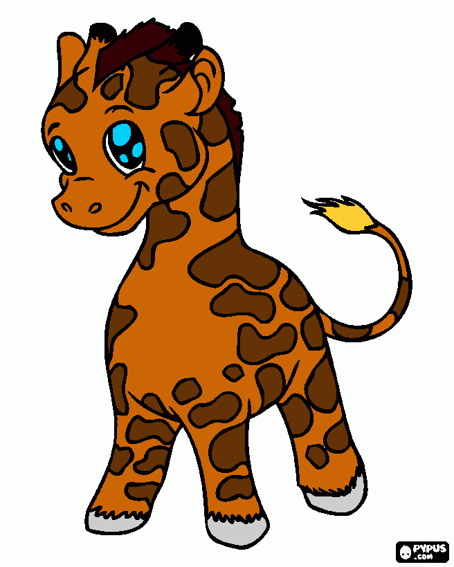 Omalovánka žirafa :-)